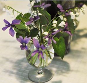 violets and lilly of the valley